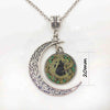 Glass Dome Pendant Black Cat Wicca Pendant Necklace
