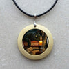 Black Cat Wicca Glass Round Pendant Choker Necklace