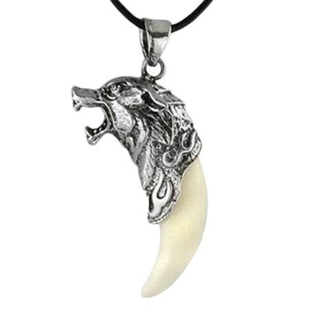Evil Spirits Wolf Heads Shaped Pendant Necklace