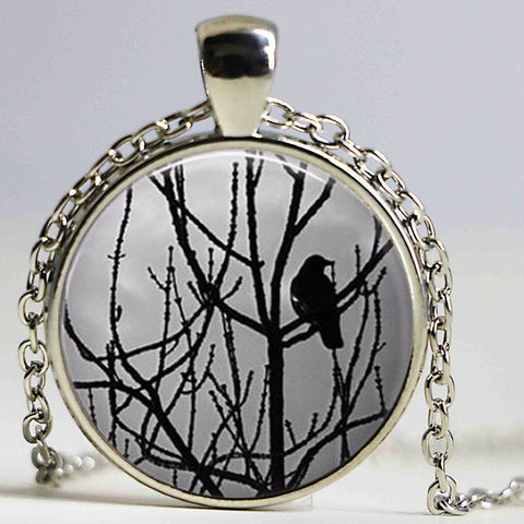 Raven Wicca Pendant Necklace