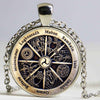 Zodiac Wicca Pendant Necklace Silver Crescent