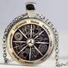 Zodiac Wicca Pendant Necklace Silver Crescent