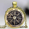 Zodiac Wicca Pendant Necklace Silver Crescent