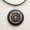 Zodiac Wicca Pendant Necklace Silver Crescent