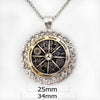 Zodiac Wicca Pendant Necklace Silver Crescent