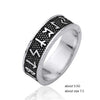 Lemegeton Wicca Black Engraving Norse Viking Rune  Handmade Ring