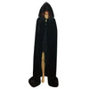 Gothic Hooded Velvet Cloak Wicca Robe Medieval Witchcraft Cape Halloween Costume S3