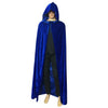 Gothic Hooded Velvet Cloak Wicca Robe Medieval Witchcraft Cape Halloween Costume S3