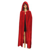 Gothic Hooded Velvet Cloak Wicca Robe Medieval Witchcraft Cape Halloween Costume S3