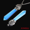 Hexagon Prism Magic Skull Reiki Pendant Necklaces