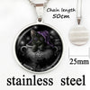 Wicca Cat Necklace Pentagram Pendant