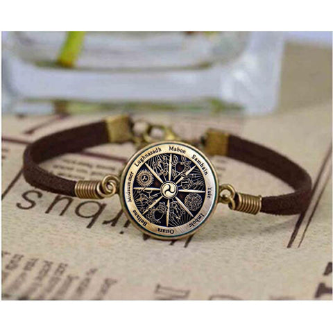 Zodiac Wicca Silver Crescent Retro Bracelet