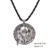 Odin's Huginn and Muninn Crow Valhalla Runic Viking Pendant Necklace