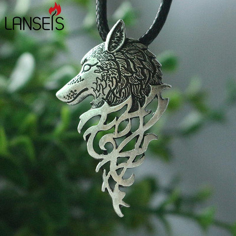 Celt Wolf Head Pendant Necklace