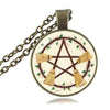 Wicca Broom Pentagram Necklace Pentacle Wiccan Witch