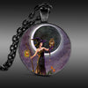 Wicca Cat And Moon Necklace