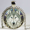 Wicca Wolf Head Photo Necklace Pendant
