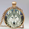 Wicca Wolf Head Photo Necklace Pendant