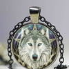Wicca Wolf Head Photo Necklace Pendant