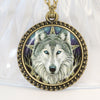 Wicca Wolf Head Photo Necklace Pendant