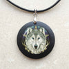 Wicca Wolf Head Photo Necklace Pendant