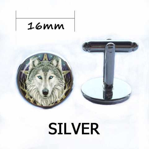 Wicca Wolf Head Photo Necklace Pendant