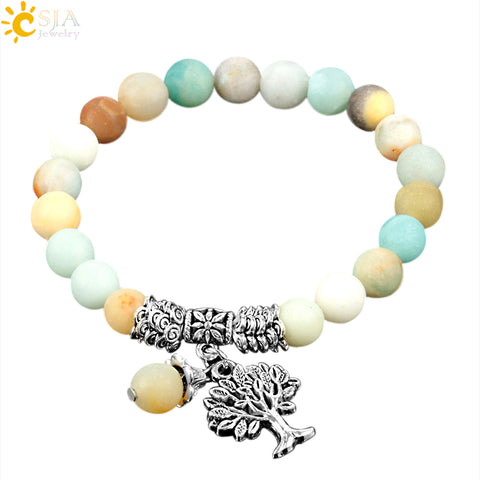 Amazonite Meditation Bracelet Tree of Life