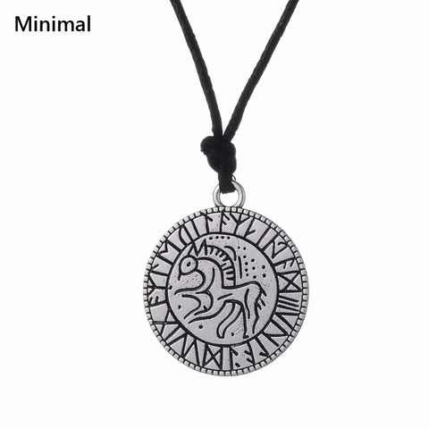 Sliver Color Animal Pagan Talisman Slavic Viking Necklace