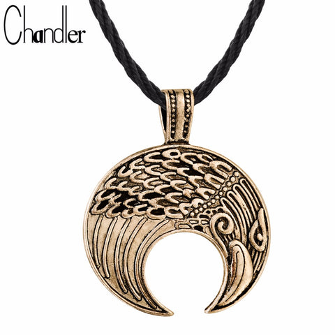 Chandler Raven Viking Lunula Amulet Pendant Necklace