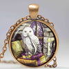 Owl and Book Necklace Wicca Pendant