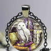 Owl and Book Necklace Wicca Pendant