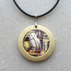 Owl and Book Necklace Wicca Pendant